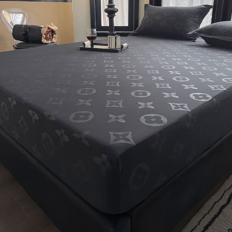 Luxury Soft Cotton Fitted Bed Cover Sheet Set