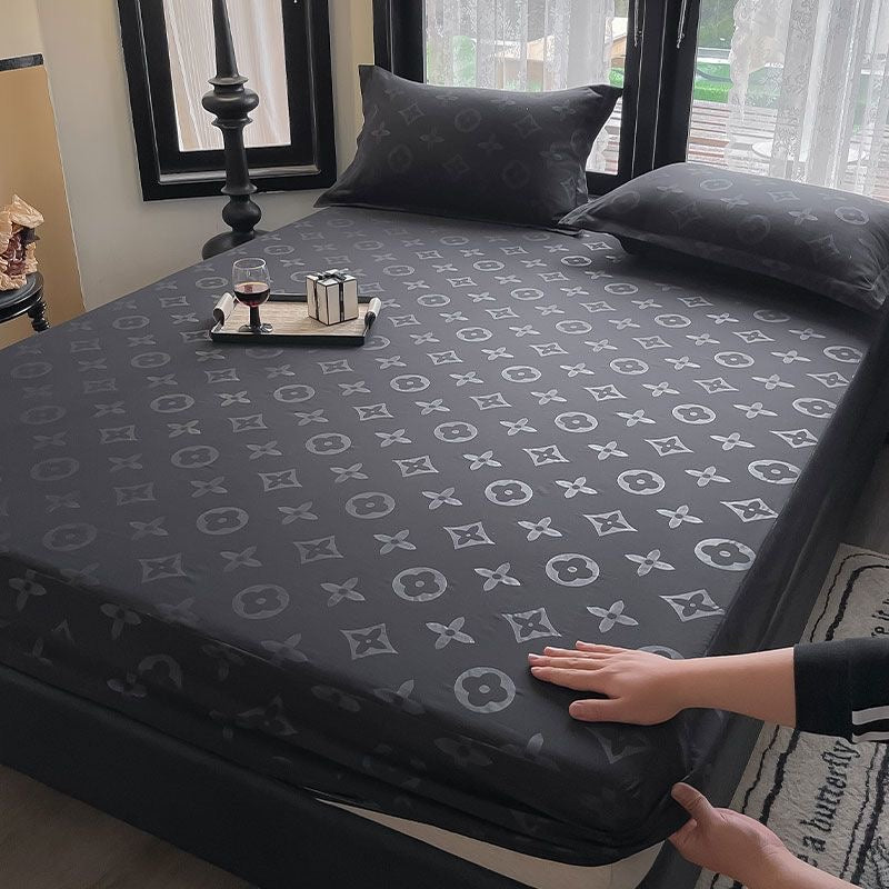 Luxury Soft Cotton Fitted Bed Cover Sheet Set