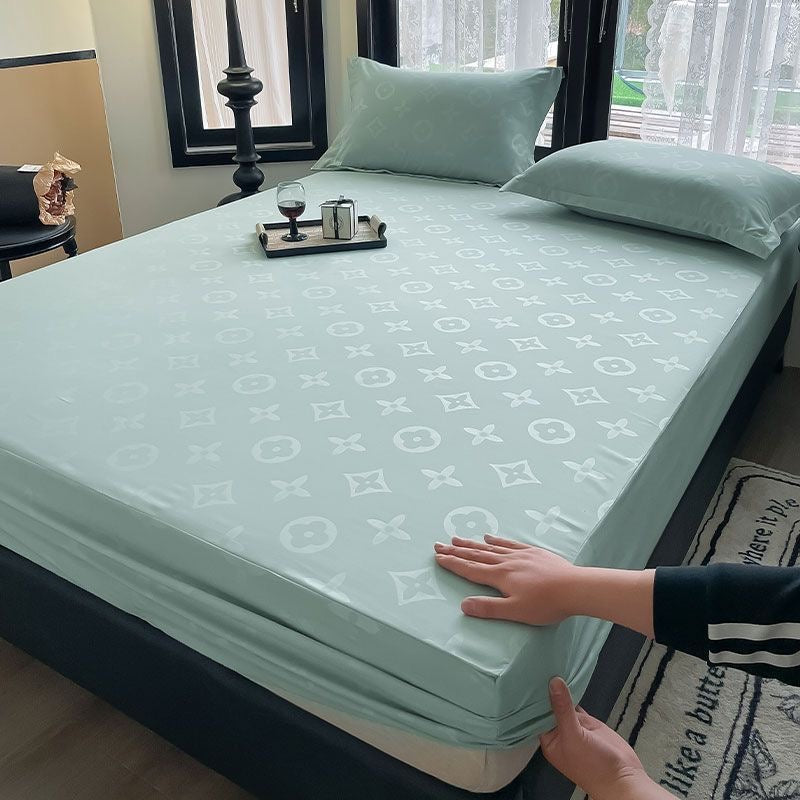 Luxury Soft Cotton Fitted Bed Cover Sheet Set