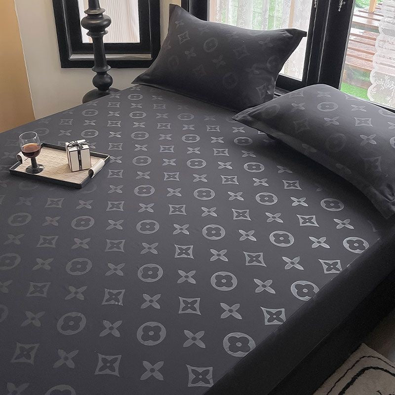 Luxury Soft Cotton Fitted Bed Cover Sheet Set