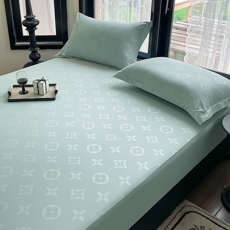 Luxury Soft Cotton Fitted Bed Cover Sheet Set