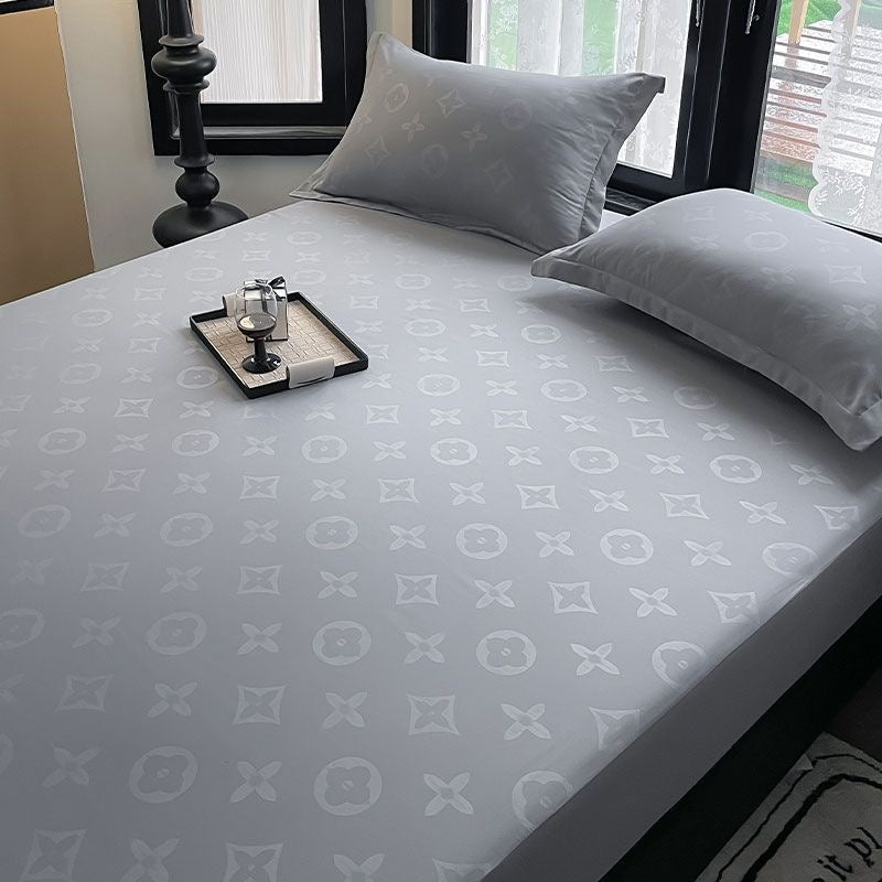 Luxury Soft Cotton Fitted Bed Cover Sheet Set