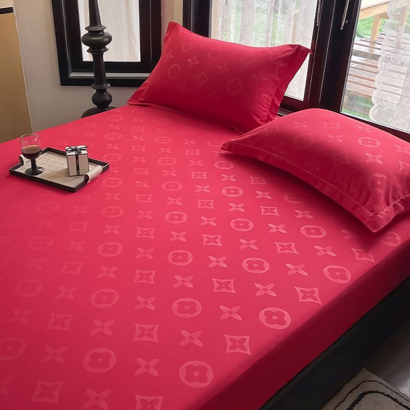 Luxury Soft Cotton Fitted Bed Cover Sheet Set