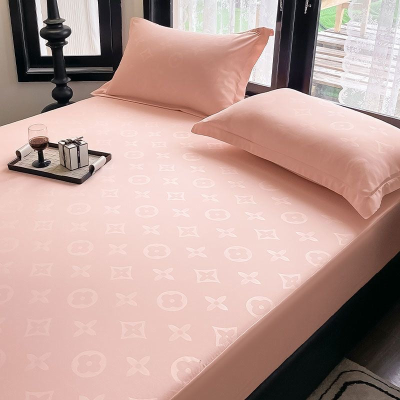 Luxury Soft Cotton Fitted Bed Cover Sheet Set