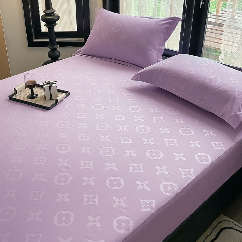 Luxury Soft Cotton Fitted Bed Cover Sheet Set