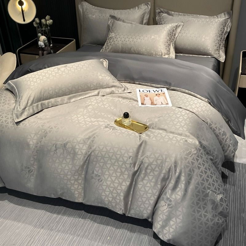 Luxury Washed Jacquard Cooling Bedding Set