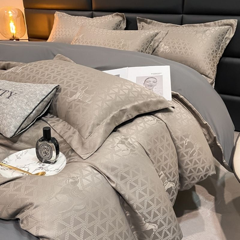 Luxury Washed Jacquard Cooling Bedding Set