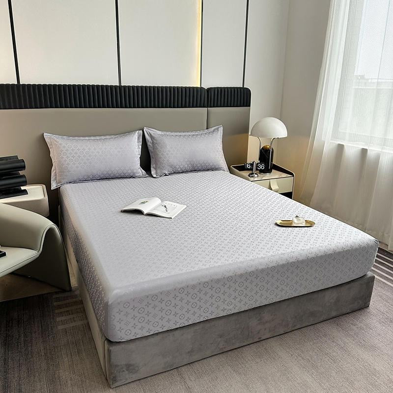 Ultra Soft Deep Pocket Waterproof Silky Satin Bed Fitted Sheet Set
