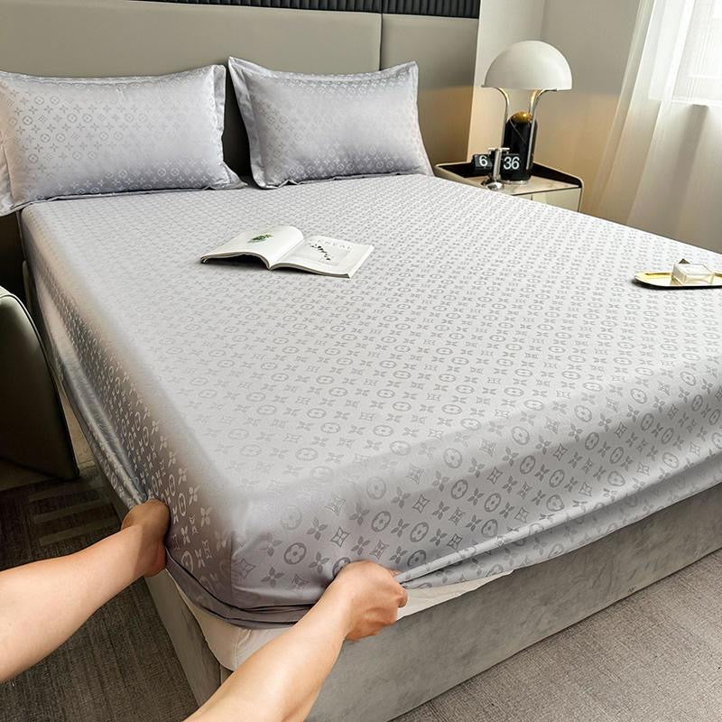 Ultra Soft Deep Pocket Waterproof Silky Satin Bed Fitted Sheet Set