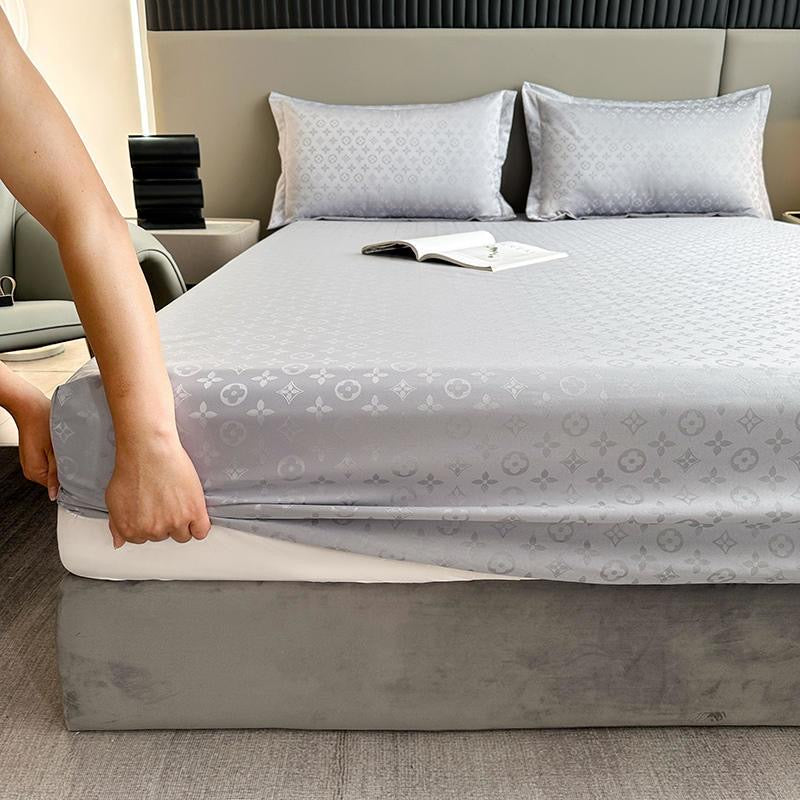 Ultra Soft Deep Pocket Waterproof Silky Satin Bed Fitted Sheet Set