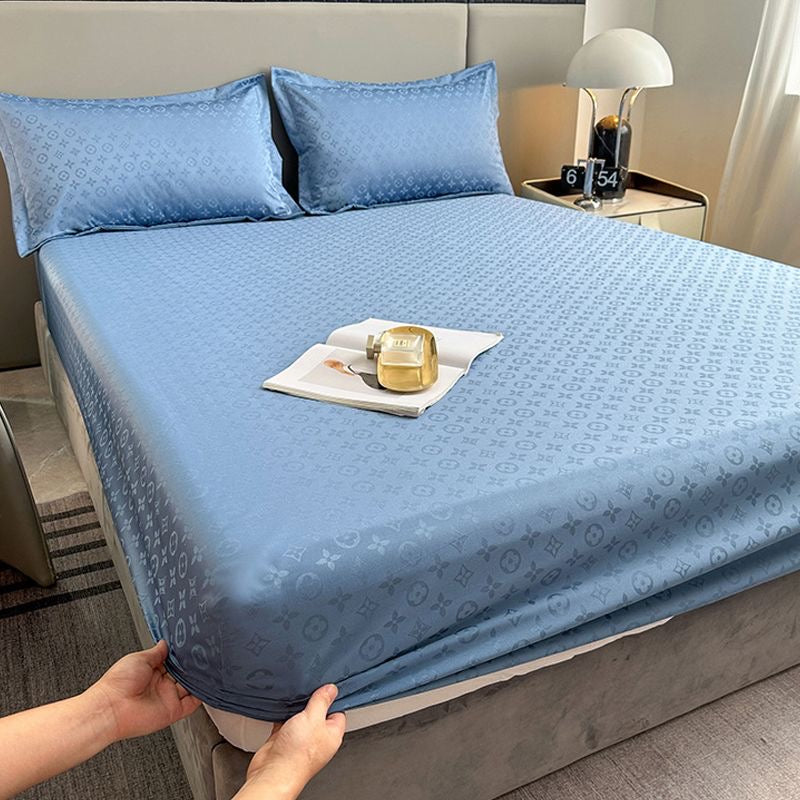 Ultra Soft Deep Pocket Waterproof Silky Satin Bed Fitted Sheet Set
