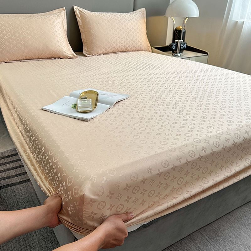 Ultra Soft Deep Pocket Waterproof Silky Satin Bed Fitted Sheet Set