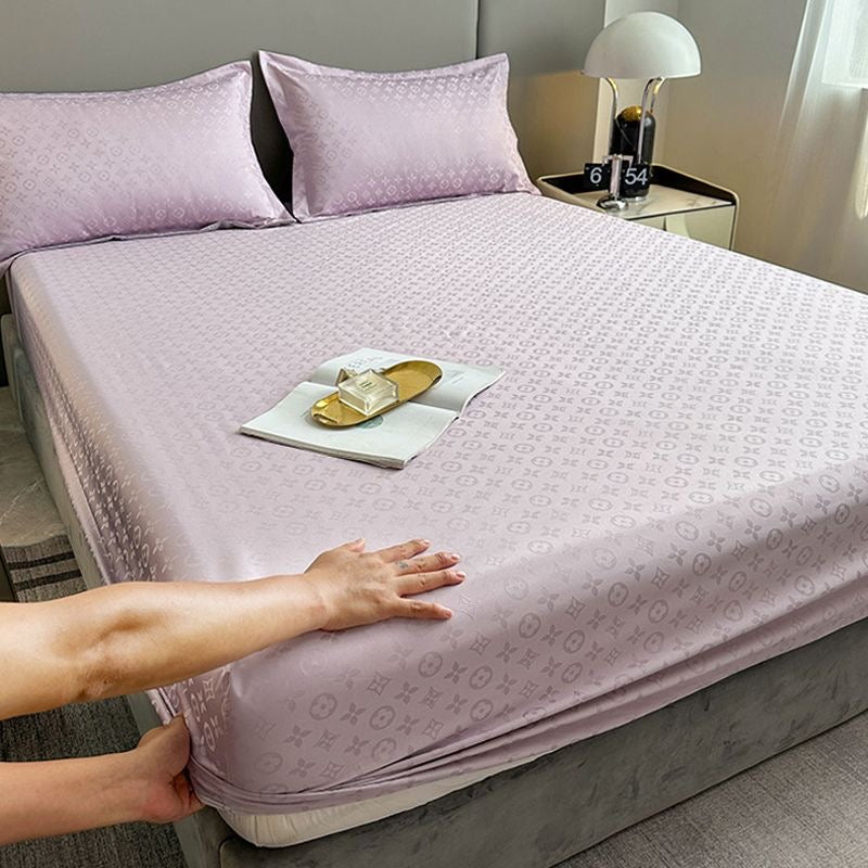 Ultra Soft Deep Pocket Waterproof Silky Satin Bed Fitted Sheet Set