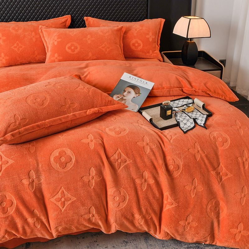 Luxury Ultra Soft Fleece Fluffy Plush Velvet Bedding Set