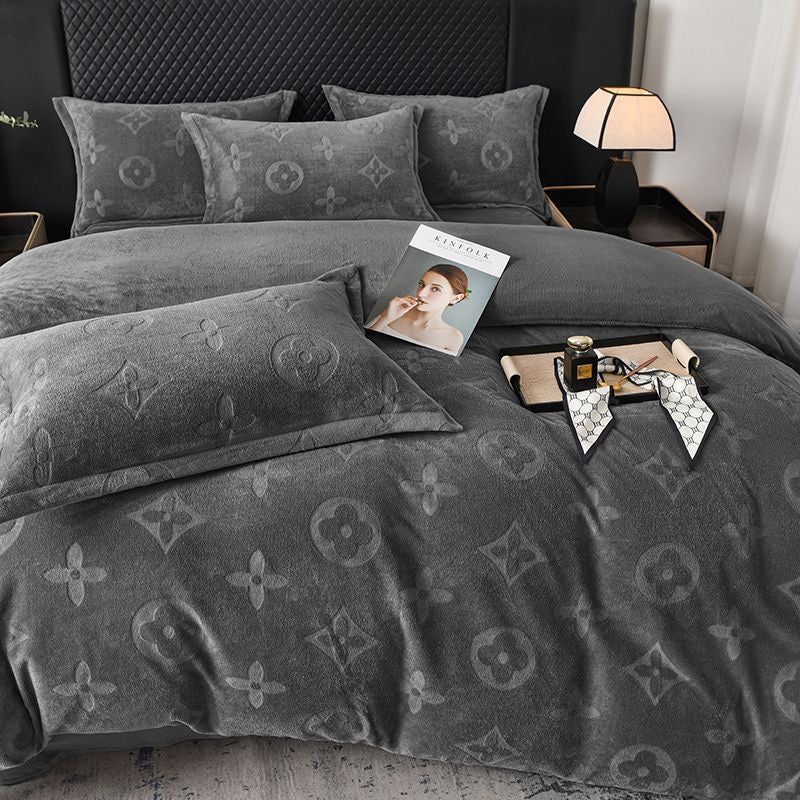 Luxury Ultra Soft Fleece Fluffy Plush Velvet Bedding Set