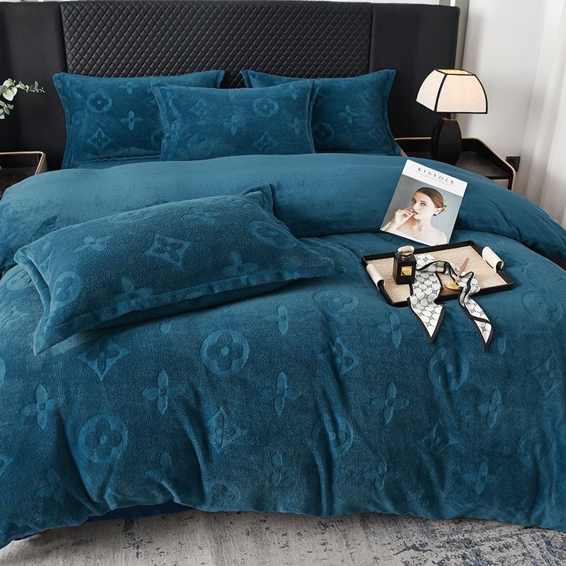 Luxury Ultra Soft Fleece Fluffy Plush Velvet Bedding Set