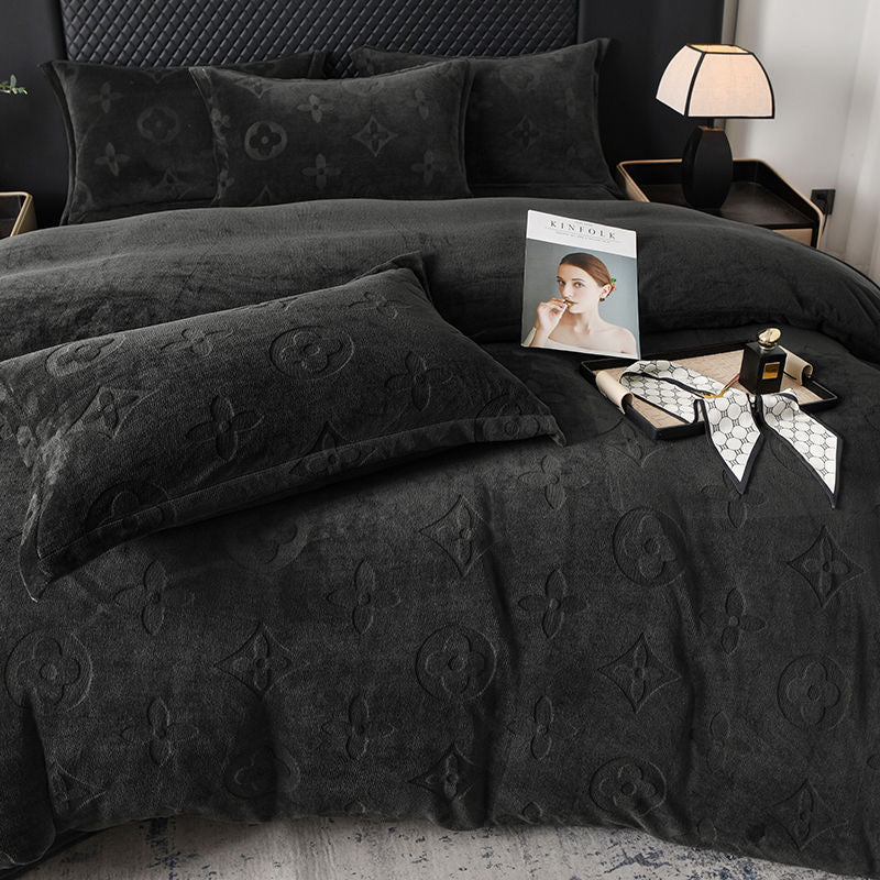 Luxury Ultra Soft Fleece Fluffy Plush Velvet Bedding Set