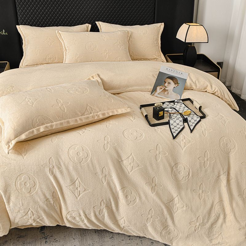 Luxury Ultra Soft Fleece Fluffy Plush Velvet Bedding Set