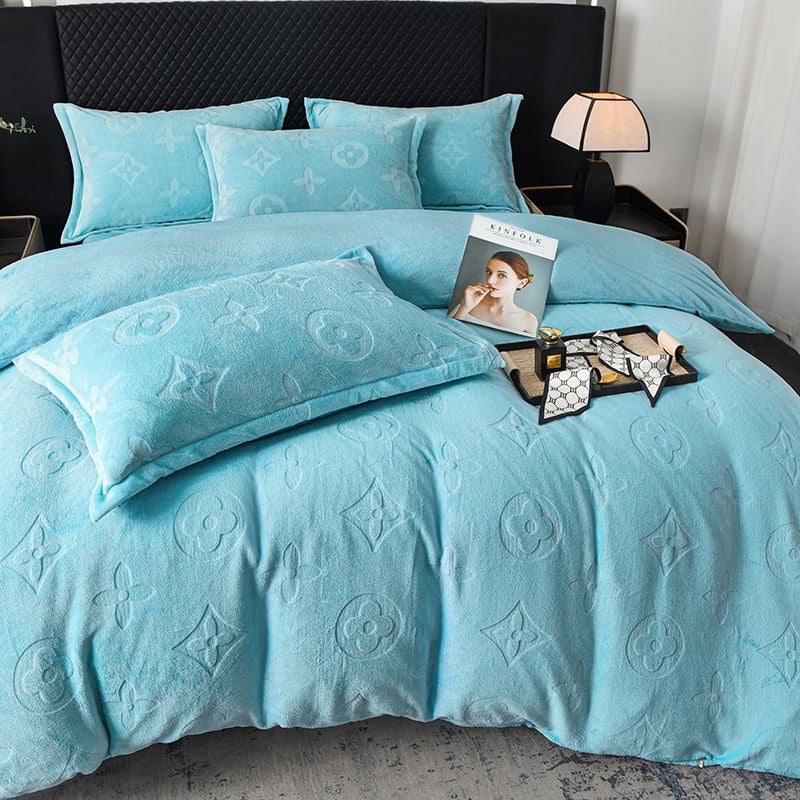 Luxury Ultra Soft Fleece Fluffy Plush Velvet Bedding Set