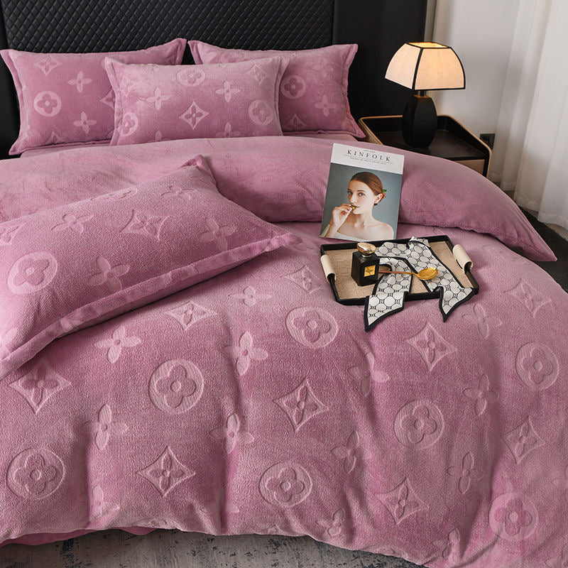 Luxury Ultra Soft Fleece Fluffy Plush Velvet Bedding Set