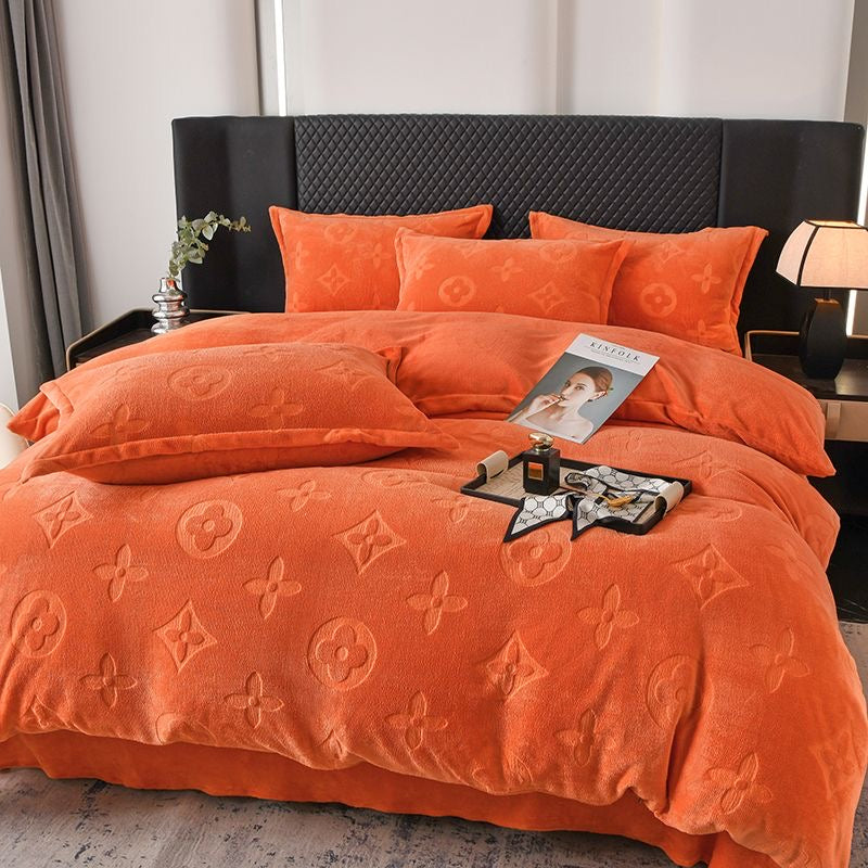 Luxury Ultra Soft Fleece Fluffy Plush Velvet Bedding Set