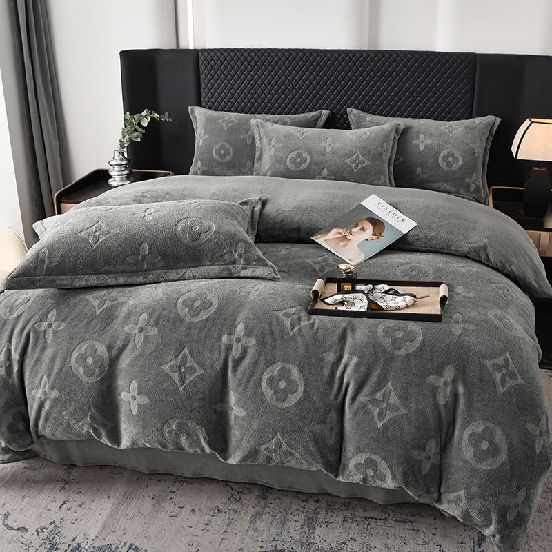Luxury Ultra Soft Fleece Fluffy Plush Velvet Bedding Set