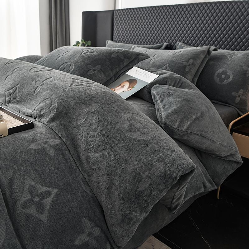 Luxury Ultra Soft Fleece Fluffy Plush Velvet Bedding Set