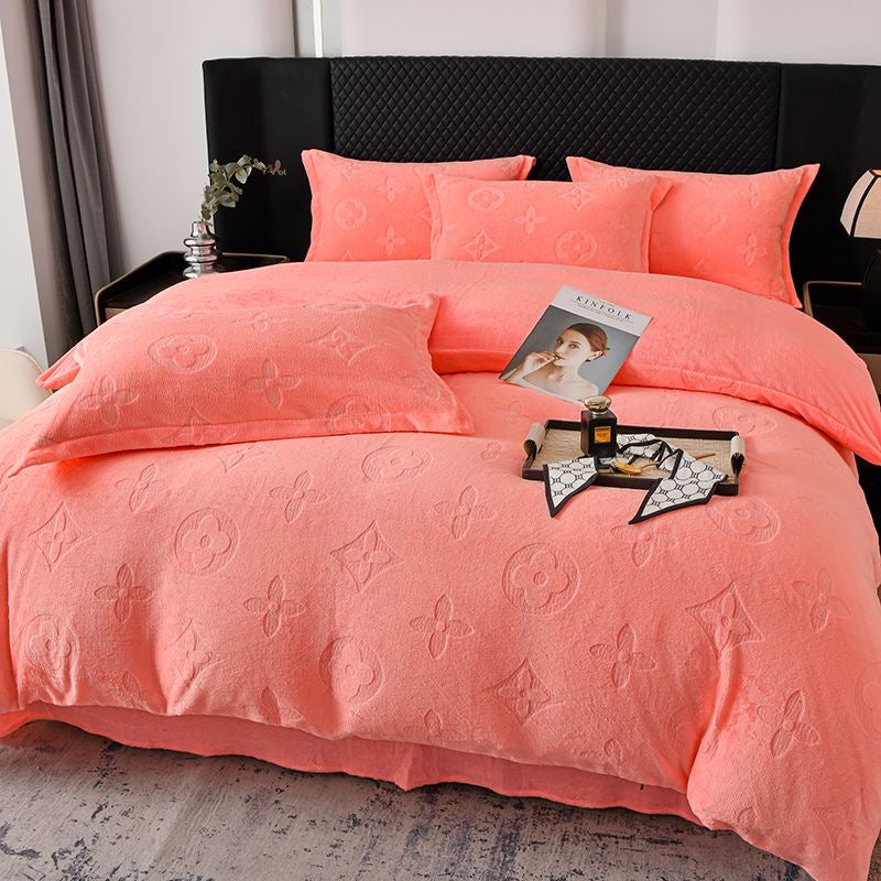 Luxury Ultra Soft Fleece Fluffy Plush Velvet Bedding Set
