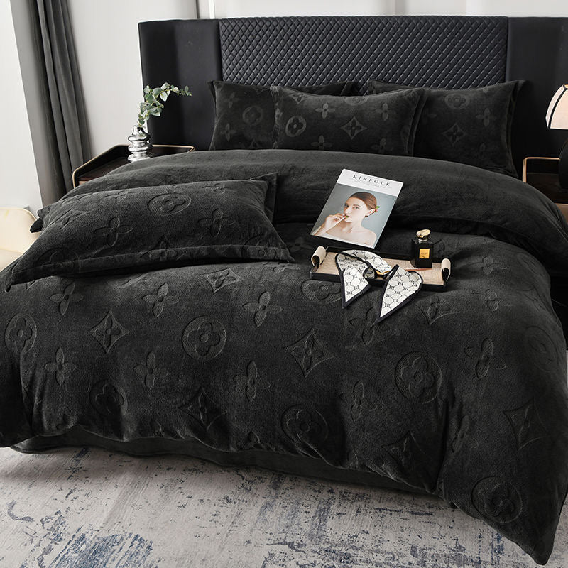 Luxury Ultra Soft Fleece Fluffy Plush Velvet Bedding Set