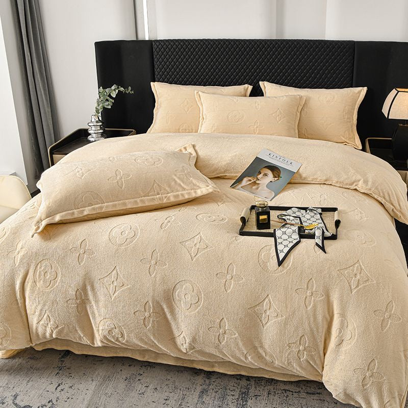 Luxury Ultra Soft Fleece Fluffy Plush Velvet Bedding Set
