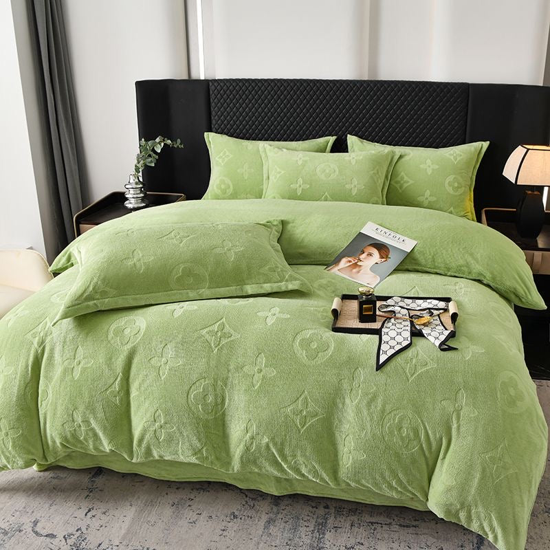Luxury Ultra Soft Fleece Fluffy Plush Velvet Bedding Set