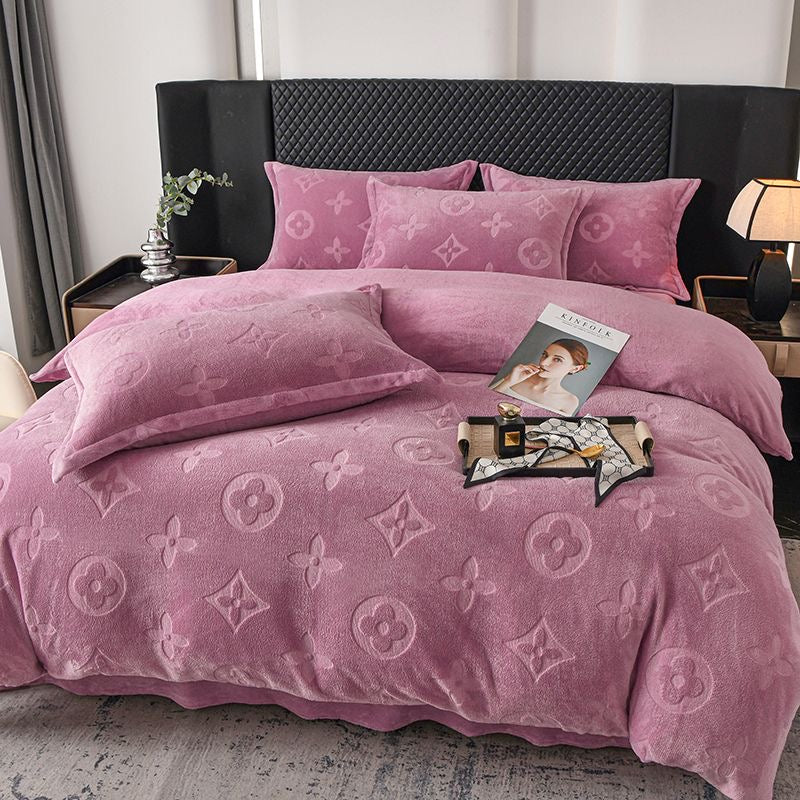 Luxury Ultra Soft Fleece Fluffy Plush Velvet Bedding Set