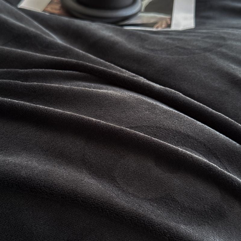Luxury Fuzzy Fleece Velvet Fitted Bed Sheet Cover Set